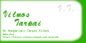 vilmos tarpai business card